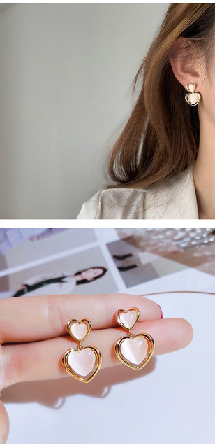 Nowoczesne, geometryczne kolczyki wiszące Opal dynda z koreańskim stylem dla kobiet – LATS Bijoux 2020 modna biżuteria - Wianko - 29