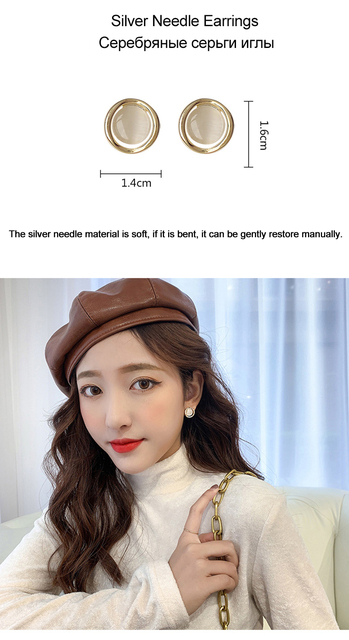 Nowoczesne, geometryczne kolczyki wiszące Opal dynda z koreańskim stylem dla kobiet – LATS Bijoux 2020 modna biżuteria - Wianko - 22