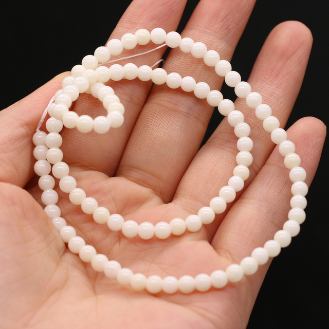 Naturalny koral okrągły 4mm kamień zroszony do samodzielnego tworzenia biżuterii dla kobiet - Wianko - 8