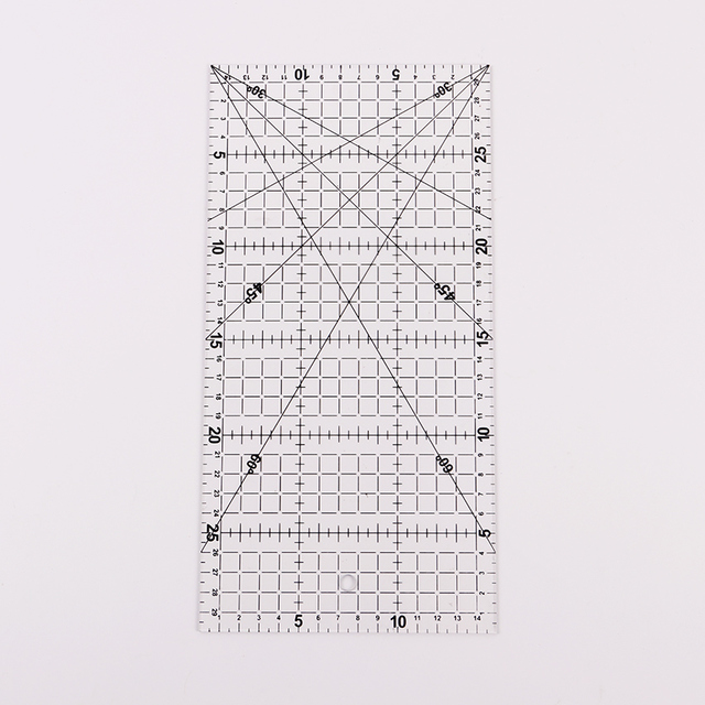 Akrylowa linijka patchworkowa 300mm x 15cm przezroczysta wysokiej jakości - Wianko - 1