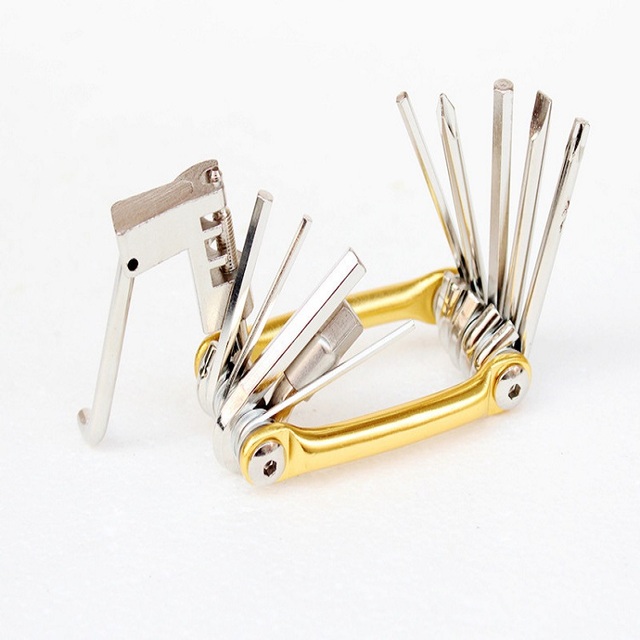 Multitool narzędzie do naprawy roweru (przecinak łańcucha, klucz Hex T25 Torx, klucz szprychowy, śrubokręt Phillips, śrubokręt płaski) - zestaw narzędzi do naprawy rowerów MTB i drogowych - Wianko - 8