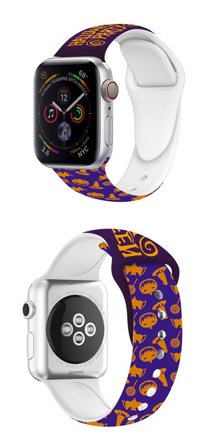 Halloween specjalny pasek silikonowy Apple Watch do iWatch 7 6 SE 5 4 3 2 45mm 41mm 44mm 40mm 42mm 38mm (drukowane pasmo) - Wianko - 7