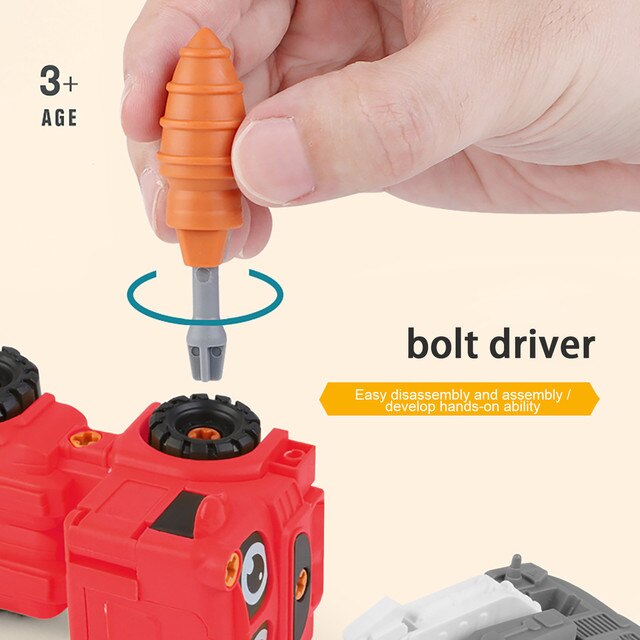 Zmontowany ręcznie model samochodu inżynieryjnego dla dzieci - zestaw puzzli do demontażu i montażu, deformująca się zabawkowa figurka robota- Juguete - Wianko - 13