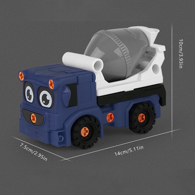 Zmontowany ręcznie model samochodu inżynieryjnego dla dzieci - zestaw puzzli do demontażu i montażu, deformująca się zabawkowa figurka robota- Juguete - Wianko - 6