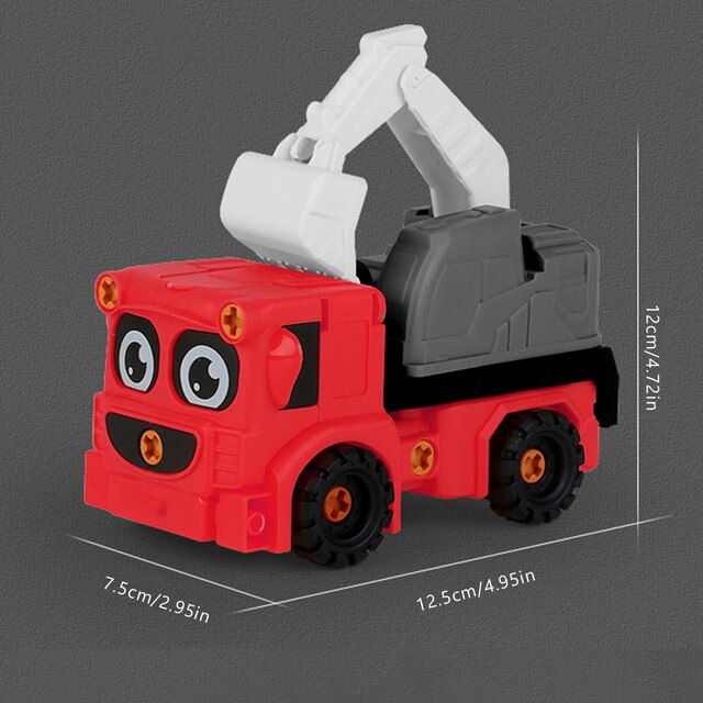 Zmontowany ręcznie model samochodu inżynieryjnego dla dzieci - zestaw puzzli do demontażu i montażu, deformująca się zabawkowa figurka robota- Juguete - Wianko - 7