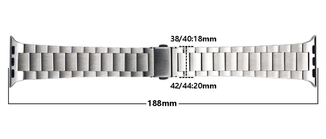 Pasek Metalowy z Nierdzewnej Stali do Zegarka Apple 44mm 40mm 41mm 45mm Ultra Cienka Bransoletka Link IWatch Seria 7 6 SE 5 - Wianko - 1