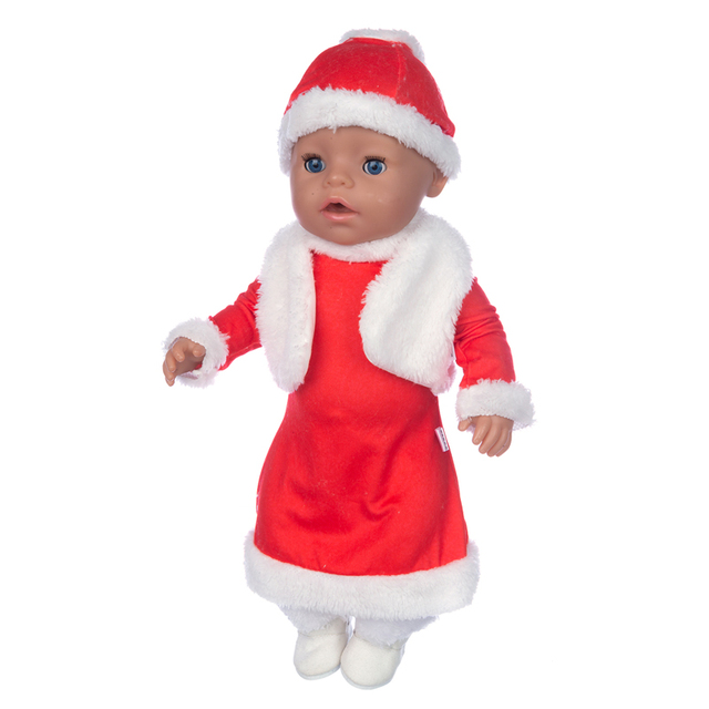 Nowy zestaw ubranek na Boże Narodzenie dla lalek reborn i lalki o długości 43 cm - Wianko - 8