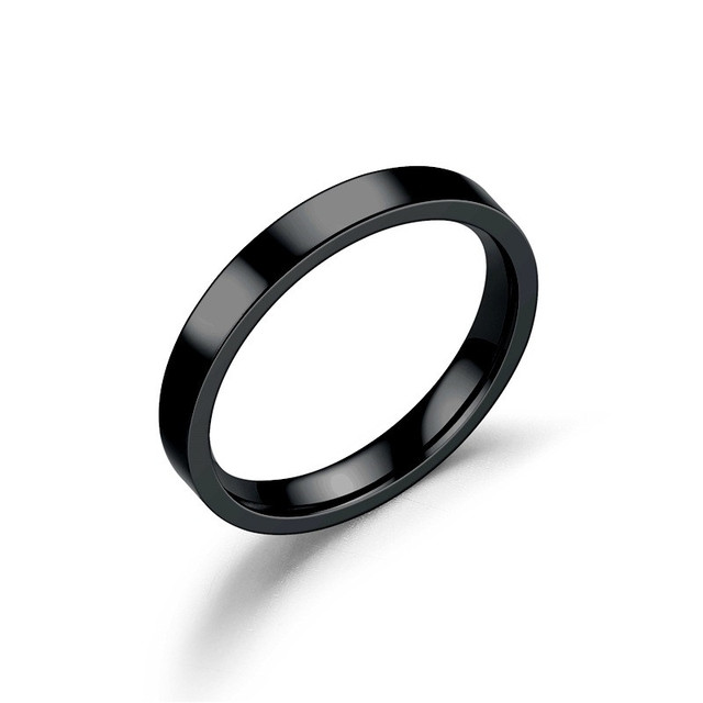Czarne złote i srebrne trendy pierścienie z czarnej stali nierdzewnej - biżuteria dla kobiet i mężczyzn - Wianko - 5