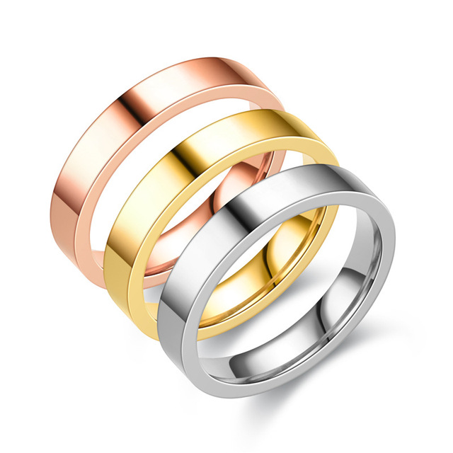 Czarne złote i srebrne trendy pierścienie z czarnej stali nierdzewnej - biżuteria dla kobiet i mężczyzn - Wianko - 8