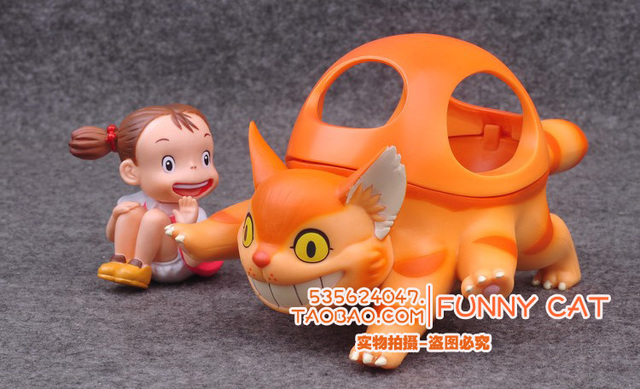 Figurka akcji Tonari no Totoro Mei i Totoro. Model autobusu zabawki - Wianko - 5