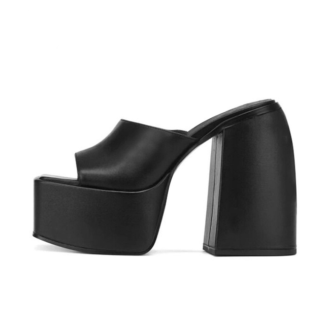 Nowe sandały na platformie dla kobiet o dużych rozmiarach 34-43, imprezowe klapki na wysokim obcasie, idealne na letnie noce i uroczystości ślubne - Wianko - 11