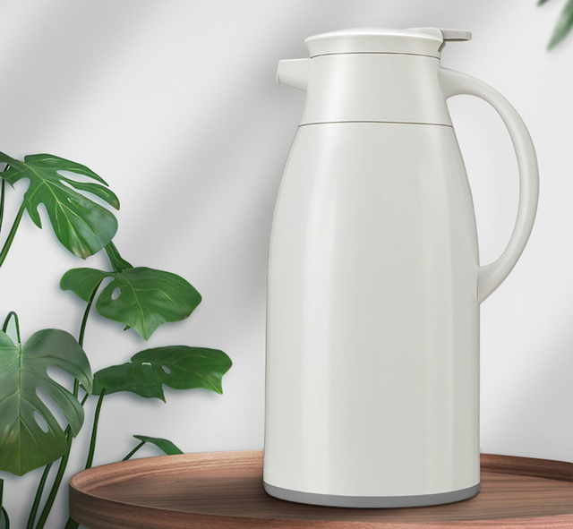 Inkubator Thermos Hydro o pojemności 1L/1.6L/1.9L - różowa butelka podróżna z kawą i herbatą, szklana podszewka, cooler i podgrzewacz do kubków - Wianko - 1