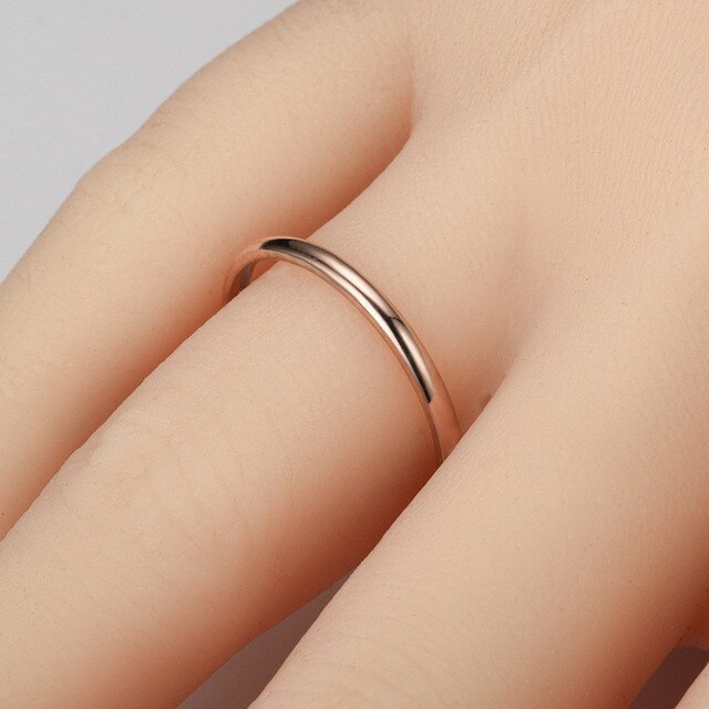 Pierścień ślubny tęczowy ze stali nierdzewnej dla kobiet w kolorze różowego złota i złota - Wianko - 12