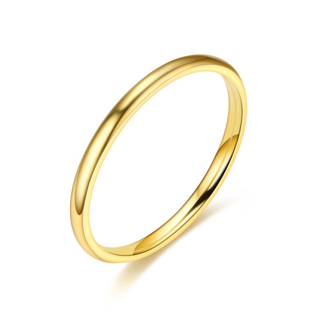 Pierścień ślubny tęczowy ze stali nierdzewnej dla kobiet w kolorze różowego złota i złota - Wianko - 8