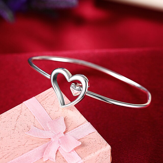 Srebrna bransoletka charms serce z srebra 925 dla kobiet - moda i prezenty świąteczne - Wianko - 4