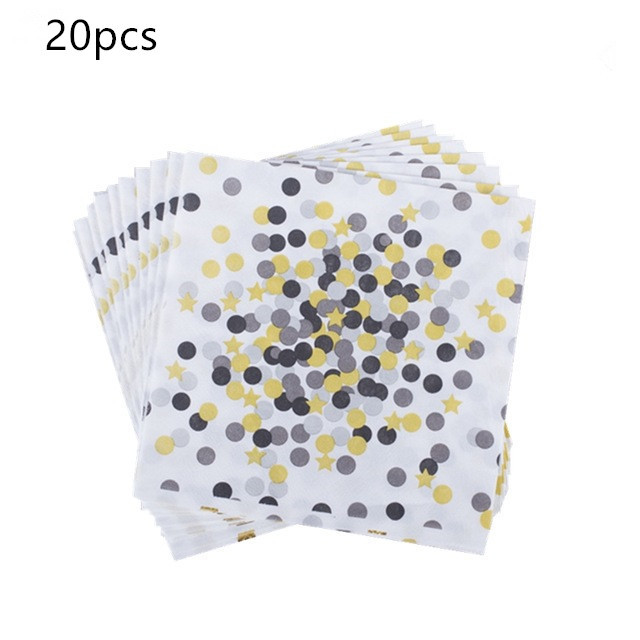 Serwetki papierowe jednorazowe, 20 sztuk/zestaw, różowe złoto Dot, idealne na urodziny i dekoracje ślubne - Wianko - 5