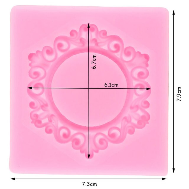 Silikonowa forma w kształcie ramki do wytłaczania koronek vintage do dekoracji ciast, fondantów, Cupcake Topper, czekolad, gliny cukrowej - narzędzie do tworzenia DIY ciasta - Wianko - 3
