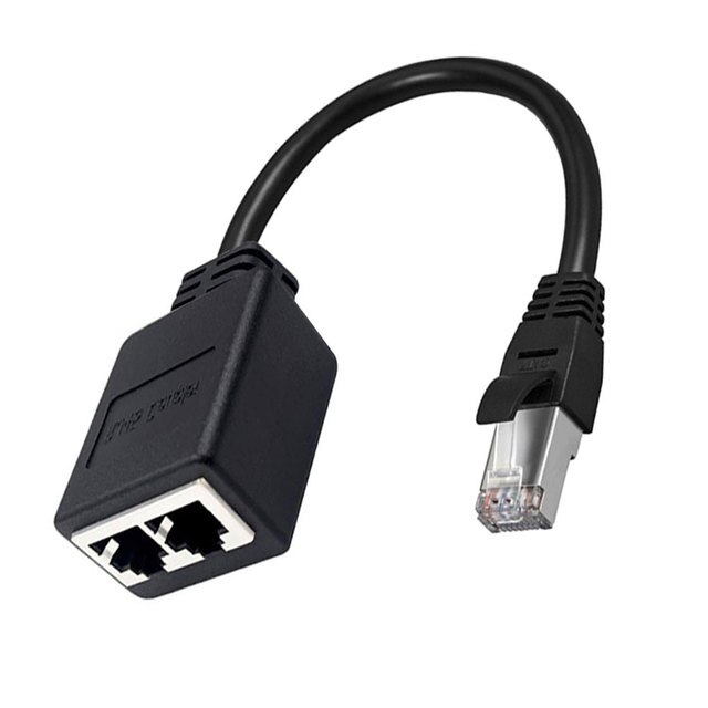 Rozgałęźnik sieci Ethernet RJ45 na 2 porty Gigabit, 1x męski, 2x żeńskie - Wianko - 10