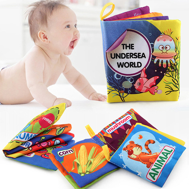 Książka zmiękczona dla niemowląt Baby Cartoon 3D Tail, czarno-białe czerwone zwierzę, dźwiękowy papier - Wianko - 25