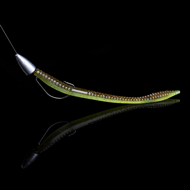 Miękkie przynęty elastyczne Tail Fishing Lure z wewnętrzną grzechotką - 10 sztuk/partia, 115mm - Wianko - 2