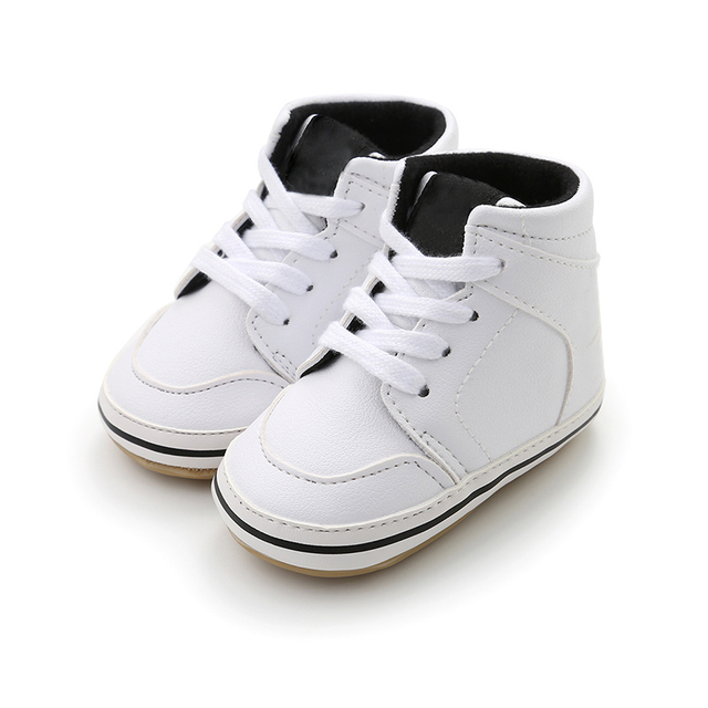 Buty dla dzieci chłopiec PU-skórzane pasek gumowe buty na co dzień chłopcy dziewczęta noworodka oddychające - Wianko - 2