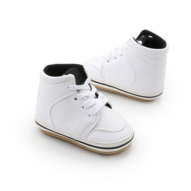 Buty dla dzieci chłopiec PU-skórzane pasek gumowe buty na co dzień chłopcy dziewczęta noworodka oddychające - Wianko - 3