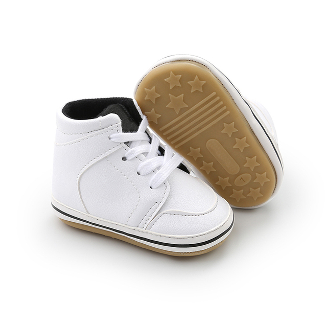 Buty dla dzieci chłopiec PU-skórzane pasek gumowe buty na co dzień chłopcy dziewczęta noworodka oddychające - Wianko - 7