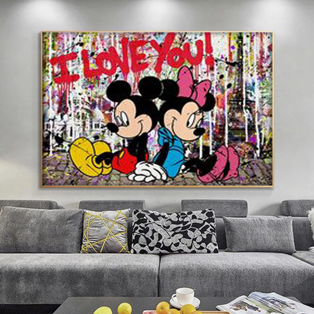 Pełna Mozaika Krzyżem Disney Myszkę Mickey i Kaczora Donalda - Zestaw Pełnego Haftu Diamentowego do Szyć Dekoracji Wnętrz - Wianko - 1