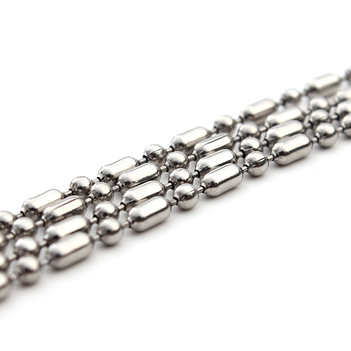 2 metry łańcucha Link Chain o średnicy 2.4mm, kolor srebrny, stalowe kule, idealne do tworzenia własnych wisiorków i naszyjników - Wianko - 12