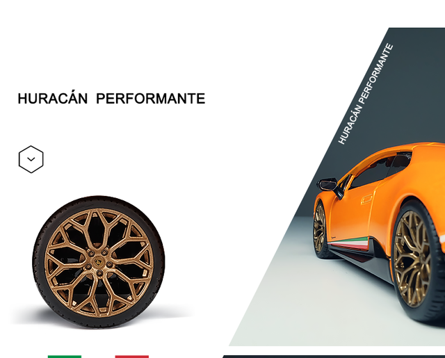 Model samochodu Lamborghini Huracan Performante 1:24 - aluminiowy samochód sportowy - kolekcjonerska zabawka - Wianko - 7