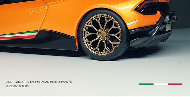 Model samochodu Lamborghini Huracan Performante 1:24 - aluminiowy samochód sportowy - kolekcjonerska zabawka - Wianko - 13