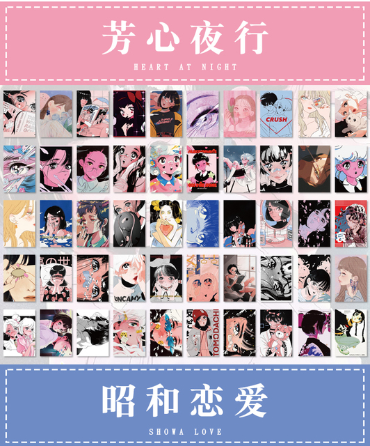 50 sztuk naklejek Anime Kawaii z ładną dziewczyną do scrapbookingu i dekoracji - DIY, biuro, telefon - Wianko - 4