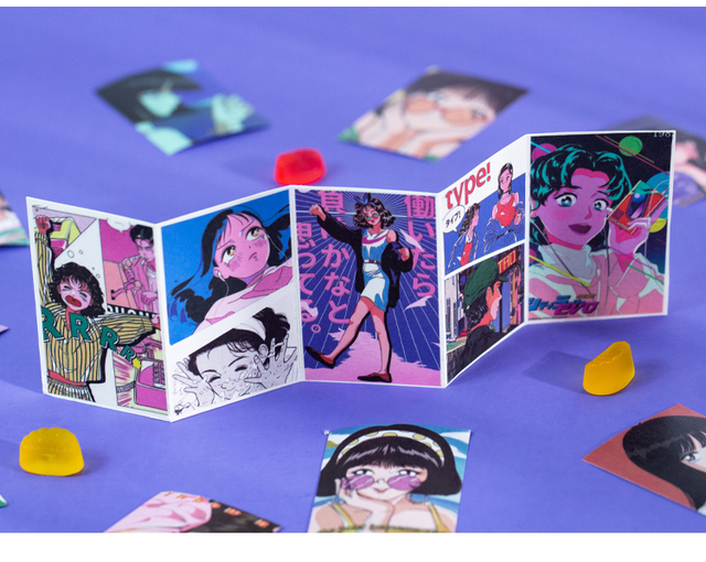 50 sztuk naklejek Anime Kawaii z ładną dziewczyną do scrapbookingu i dekoracji - DIY, biuro, telefon - Wianko - 14