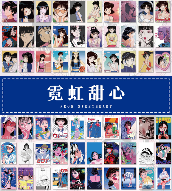 50 sztuk naklejek Anime Kawaii z ładną dziewczyną do scrapbookingu i dekoracji - DIY, biuro, telefon - Wianko - 8
