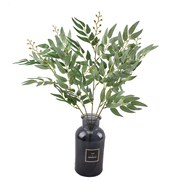 Rozwidlone wierzby jedwabne gałęzie z kwiatami i oliwnymi liśćmi dla ogrodu i uroczystości ślubnych - Wianko - 1