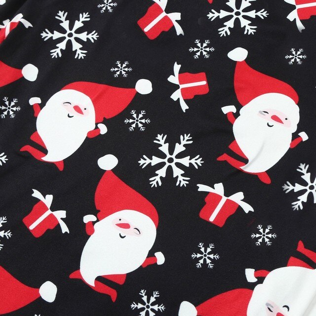 Stroje rodzinne Boże Narodzenie - zestaw piżam Santa Claus z długimi rękawami i spodniami Navidad - Wianko - 9
