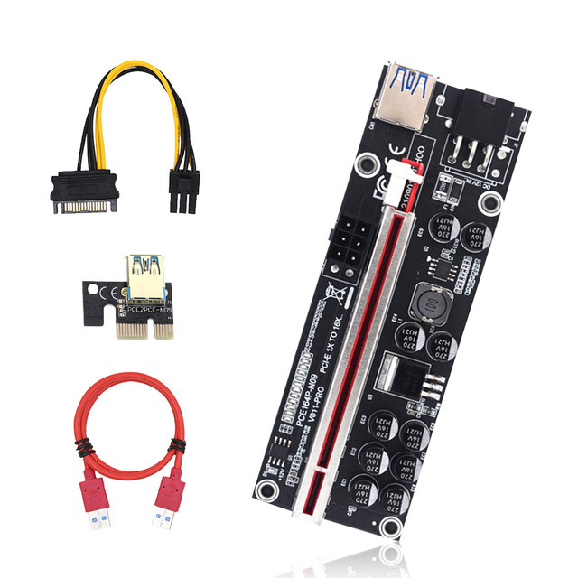 PCI-E Riser011 V011 Pro - Kabel Adapter GPU 1X do X16 6-pin - dla karty wideo - Wianko - 17
