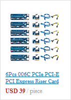 PCI-E Riser011 V011 Pro - Kabel Adapter GPU 1X do X16 6-pin - dla karty wideo - Wianko - 3