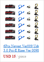 PCI-E Riser011 V011 Pro - Kabel Adapter GPU 1X do X16 6-pin - dla karty wideo - Wianko - 1