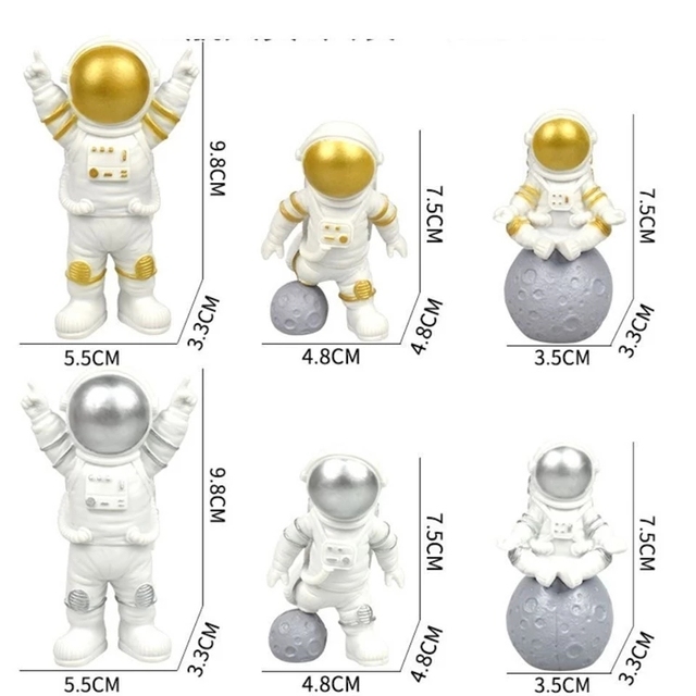 Zestaw dekoracji DIY Astronauta - Mini Figurka Rysunek Beeldje Pop Home Decor, idealny prezent - Wianko - 13