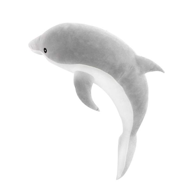 Pluszowy delfin Kawaii, 30-100cm, miękki, nadziewany PP bawełną, idealny na poduszkę, dziewczęcy prezent - Wianko - 8