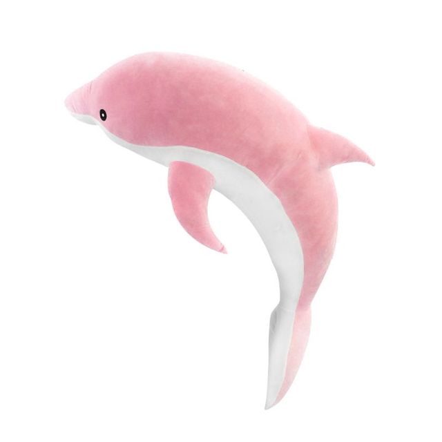 Pluszowy delfin Kawaii, 30-100cm, miękki, nadziewany PP bawełną, idealny na poduszkę, dziewczęcy prezent - Wianko - 2