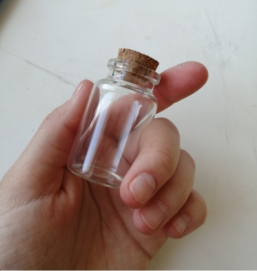 Małe szklane butelki z przezroczystym korkiem, 30x5 mm, pojemność 20ml - Wianko - 7