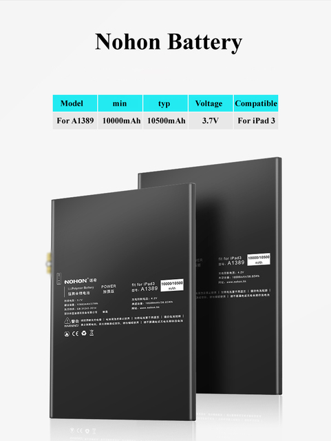 Bateria Nohon do Apple iPad 3/4 A1389 10500 mAh - Wianko - 50