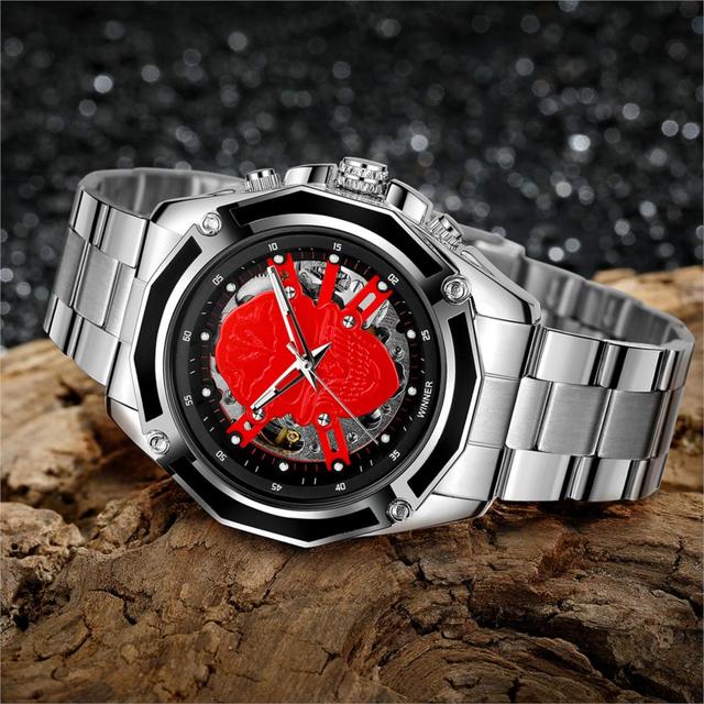 Nowy zegarek męski Forsining 2019 ze szkieletem i szafirowym kryształem, wodoodporny reloj hombre - Wianko - 17