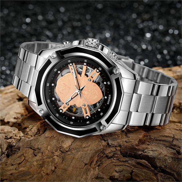 Nowy zegarek męski Forsining 2019 ze szkieletem i szafirowym kryształem, wodoodporny reloj hombre - Wianko - 11