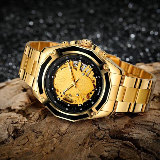 Nowy zegarek męski Forsining 2019 ze szkieletem i szafirowym kryształem, wodoodporny reloj hombre - Wianko - 1