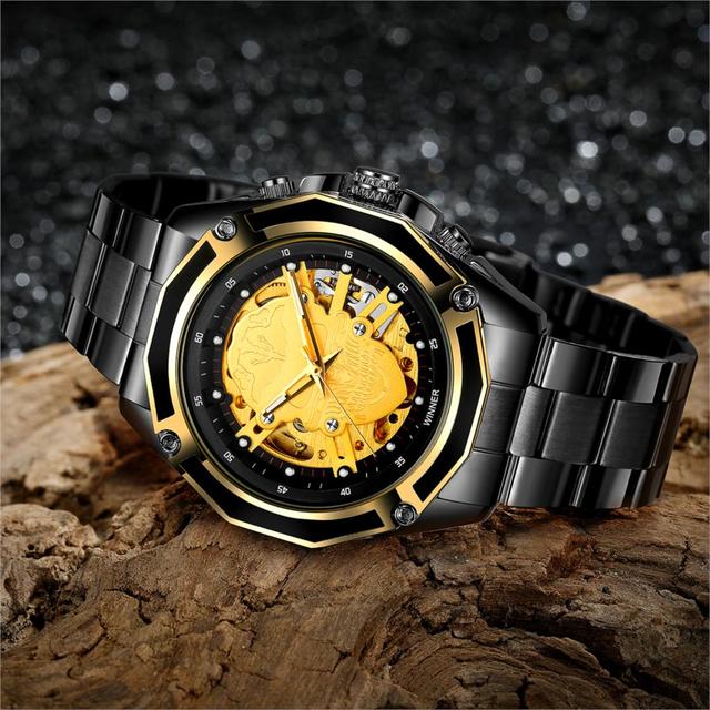 Nowy zegarek męski Forsining 2019 ze szkieletem i szafirowym kryształem, wodoodporny reloj hombre - Wianko - 3