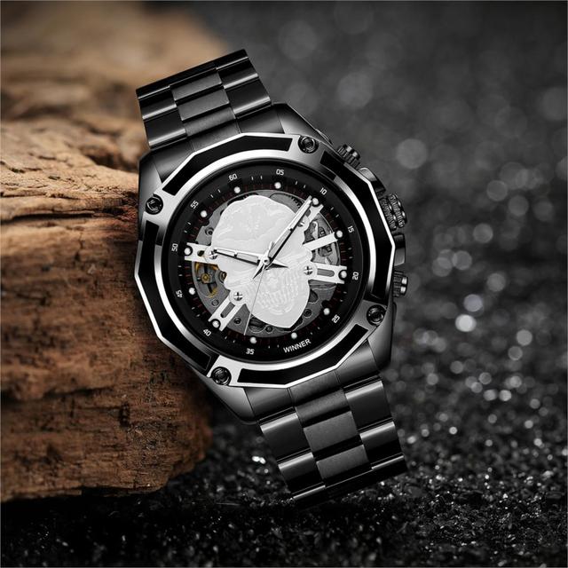 Nowy zegarek męski Forsining 2019 ze szkieletem i szafirowym kryształem, wodoodporny reloj hombre - Wianko - 8