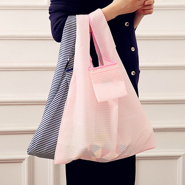 Składana torba kwadratowa na zakupy wielokrotnego użytku z uchwytem na ramię - Cute Lady - Wianko - 9